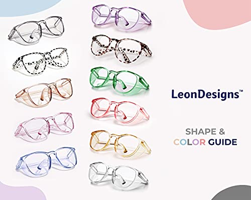 Anti-Fog Safety Glasses for Women | ASIN Z87.1 Safety Glasses for Men | Blue Light Blocking Safety Goggles (Square coffee) - color: Square Coffee