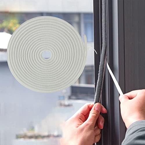 Bruiefpap 65FT Weather Stripping for Doors and Windows, Self-Adhesive Soundproofing Door Seal, Door Insulation for Sliding, Exterior, Frames and Front, 0.35'' Wide x 0.35'' Thick, White - color: White, size: 65FT, 0.35'' Wide X 0.35'' Thick