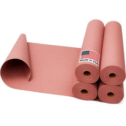 Floor Protection Paper 18" x 1992" (166’) Red Rosin Paper Roll (Pack of 4) - Made in USA Thick Heavy-Duty 7 mil Masking Paper for Surface Protection from Paint, Dust, Foot Traffic - style: 996 sq ft (18" Pack of 4 Rolls)