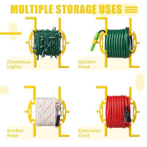 Konohan Anchor Rope Winder Large Heavy-duty Cord Spool Organizer with Handle Holds up to 150 Feet for Boats Docks Kayaks Paddleboards Anchor/mooring Lines, Ski/tube Robes