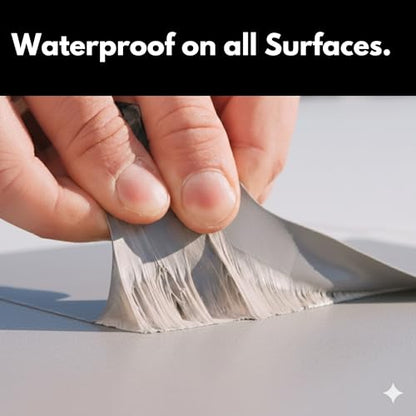 HSS Sealant Tape with MicroSealant - Waterproof Commercial Roofing Tape for Roof and RV Repair - UV- & Weatherproof - Grey - 4 inch x 50 feet - color: Gray, size: 4" x 50'