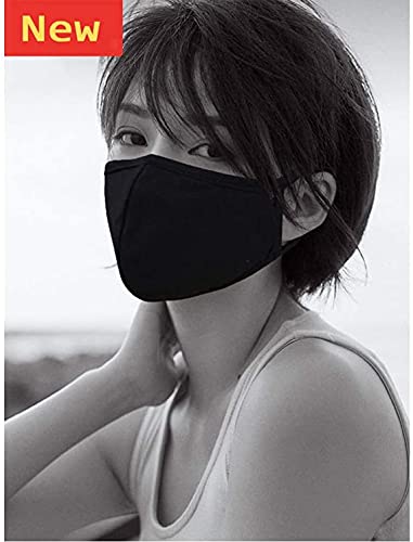 Pack 3 Dust Mouth Mask - All Cotton - Reusable Cloth Comfy Breathable Material Black Pack 3pcs - style: Pack 3 Black