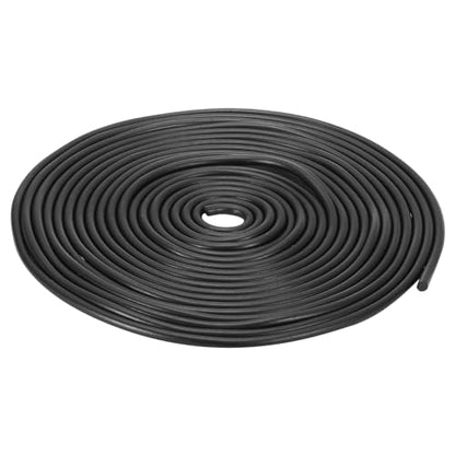 uxcell Nitrile Rubber Round Seal Strip, 4mm(5/32") Diameter 5 Meters (16.4Ft) Long Hard Solid Rubber Weather Stripping for DIY Gasket, Industrial Equipment, and Furniture - size: 4mmx5m