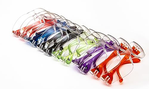 EyePRO Safety Glasses & Goggles Set, Clear Anti-Fog Lens, UV400 Protection, ANSI Z87.1 Certified, Adjustable, 6/12 Pack - style: Clear Lens 6 Pack Safety Glasses