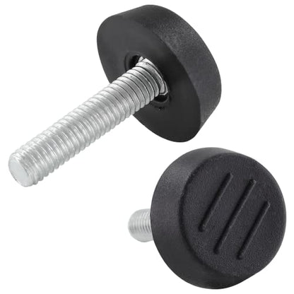 Zorfeter 30 Pcs Screw in Threaded Furniture Adjustable Levelers, M6 Leveling Feet Patio Furniture Glide Leveling Feet for Table, Chair, Furniture Legs (M6 x 25mm) - size: M6 x 25mm
