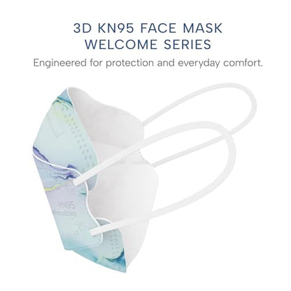 Well Before Welcome Series 3D KN95 Face Mask, Regular, Pack of 50 - color: Marble