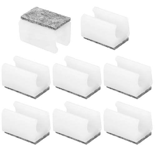 PATIKIL 8pcs Rectangle Chair Leg Cover with Felt Pad, 12mm Slide Smoothly No Scratches No Noise Furniture Feet Hardwood Protectors Tips Floor Glides Tubing Caps for Office,White Grey - color: White Grey, size: 12MM