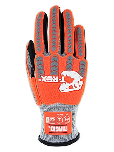 MAGID T-REX Flex Series ANSI A4 Foam Nitrile Coated Impact Gloves, 24 Pairs, Size 6/XS (TRX443) - size: 6/XS, style: 24 Pairs