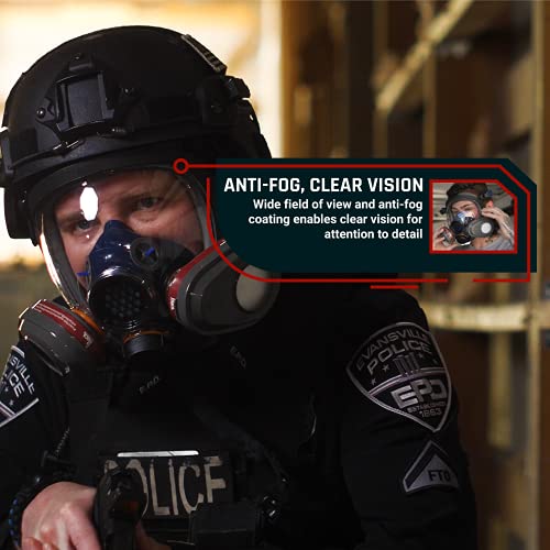 Parcil Distribution Full Face Respirator Mask - Air Purifying, Organic Vapor & Particulate - Industrial Use - CE Tested - color: Pd-101 Burnt Bronze