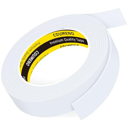 Single-Sided Adhesive EVA Foam Tape 1in x 9.84FT,White Foam Weather Stripping,Door Seal & Window Insulation Tape,Waterproof Sound Proof Seal Strip for Doors,Windows,Garage Door & Gap Sealing - size: 1in x 9.84FT