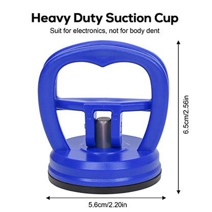 STREBITO Suction Cups Heavy-Duty 2 Pieces Screen Suction Cups Tool for iMac, iPhone, MacBook, iPad, TV, Phone, Laptop, Computer, Tablet, LCD Screen Remover - color: Blue