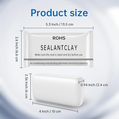 6 Pcs White Seal Putty,Waterproof Duct Seal Repair Sealing Clay & Moldable Silicone Putty,Ideal for Sealing Drain Connections, Wall Holes, and Air Conditioning Openings, Reliable and Efficient. - color: 6 Pack White Seal Putty（30g）