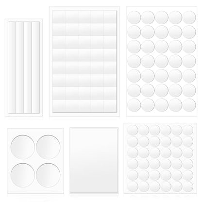 132 Pcs Rubber Dots for Non Slip, Anti Slide Furniture Grips Anti-Scratch Rubber Floor Protectors for Cabinet Doors Furniture Desks Floor Drawers Translucent Matte