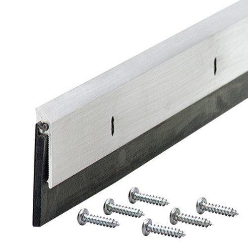 M-D Building Products 69604 All Season Aluminum Door Sweep for Bottom of Door,Heavy Duty Rubber Seal,Exterior&Interior Weather Stripping Bottom-DoorSeal,Commercial&Residential,(Silver,48in)(Pack of 6) - color: Silver, size: 48 Inch (Pack of 6)