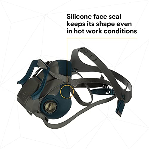 3M Rugged Comfort Quick Latch Half Facepiece Reusable Respirator - size: 1 Count (Pack of 1), style: Medium