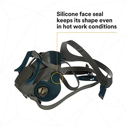 3M Rugged Comfort Quick Latch Half Facepiece Reusable Respirator - size: 1 Count (Pack of 1), style: Medium
