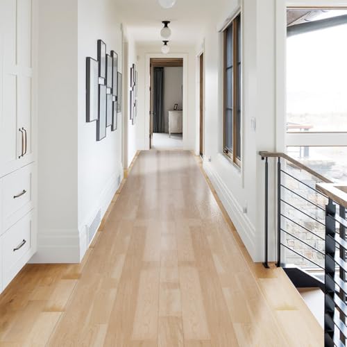 2'x20' Vinyl Runner Rug for Hallway, Clear Waterproof Kitchen Mat for Floor, Non-Slip Plastic Floor Mat for Entryway, Easy Clean Durable Area Mat for Bedroom, Laundry Room - color: Frosted Clear, size: 2'×20' (24 x 240 inch) (Rectangular)