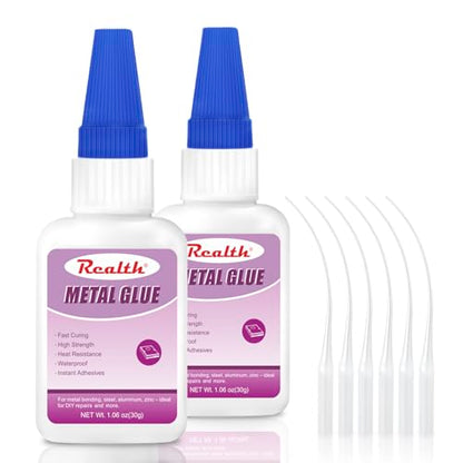 Metal Super Glue 60g – Heavy Duty Clear Instant Adhesive for Metal Bonding, Steel, Aluminum, Zinc – Ideal for DIY Repairs – Waterproof, Heat-Resistant, Anti-Clog Cap - size: 60g, style: Metal Glue