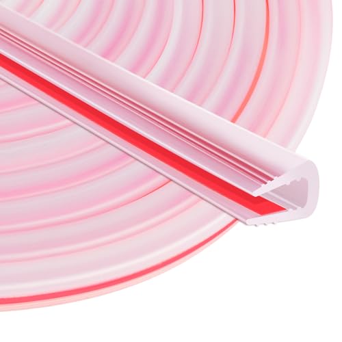 ToLanbbt Rubber Edge Trim U Channel, 1/12" Self Adhesive Sheet Metal Edge Guard Protector, EPDM Seal Strip for Car Doors, Steel Plates, Glass, Hatches, Table Corners, Fit 1/12"(2mm), 20Ft, Clear - color: Clear, size: 1/12" x 20'L