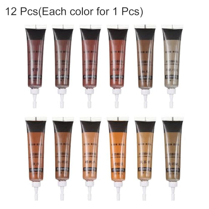 HARFINGTON 12 Colors Wood Filler Scratch Repair Kit Touch Up Filler Wood Paint for Repairing Scratches Cracks Holes on Wooden Floors Cabinet, Table, Walnut Series - color: Walnut Series