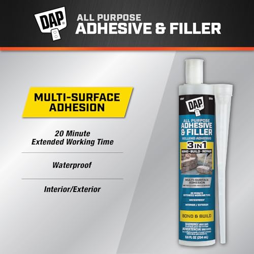 DAP All Purpose Adhesive and Filler, Gray, 8.6 Oz (7079828000)