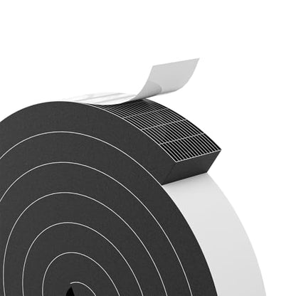1"×2" EVA Foam Strips with Adhesive Weather Stripping Tape Larger Foam Weather Stripping Strip for Large Gap Insulation (1"×2",13FT,Black) - color: Black, size: 13ft (2"×1")