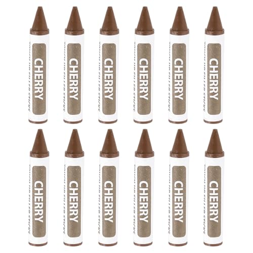 uxcell Furniture Repair Wood Markers, 12 Pcs Cherry Touch Up Filler Sticks, Wood Wax Pen Crayons for Scratches, Wood Floors, Tables, Cabinet, Carpenters, Cover Ups - color: Cherry