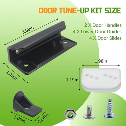 Door Tune Up Kit for Arrow Shed Storage Products, Dk100-A Sliding Shed Doors Kit-Black