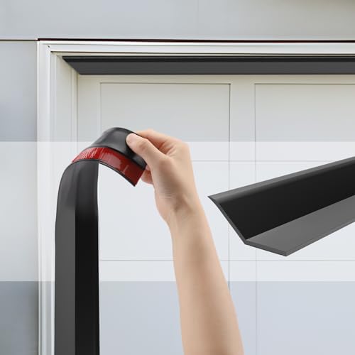 Garage Door Seal Top and Sides - 36 Ft Garage Door Weather Stripping Side Seal, Heavy Duty Weatherproof TPE, Insulates, Prevents Drafts, Easy Installation for Homeowners and DIYers - color: Black, size: 36 Ft