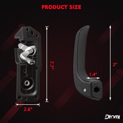 Inside Door Handle Kit, Front Left Driver Side Compatible With GMC Chevy Vehicle 2007-2014 Silverado 1500 2500HD 3500HD, Suburban 1500 2500 Tahoe, Sierra Yukon Replaces# 20833606, 20871488, 15936892 - style: Left