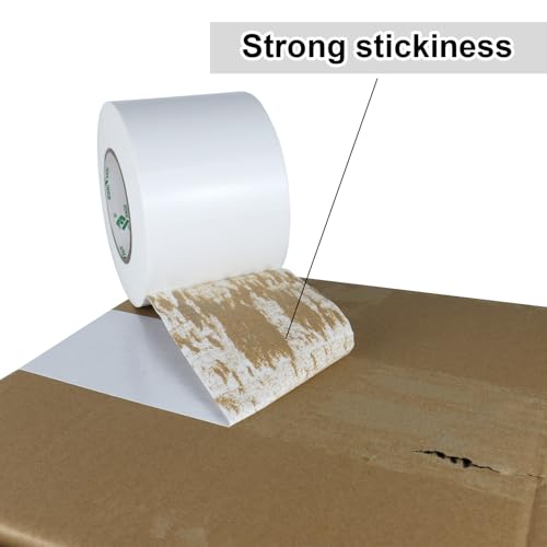 BOMEI PACK White Sticky Duct Tape Heavy Duty Strong Industrial Color Duct Tape 3.6inch x 72yds for Packing and Repairing 1 Pack - color: White