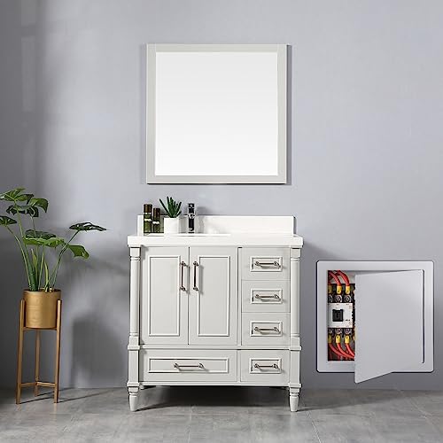 Plumbing Access Panel - 12 x 16 Inch Plastic Access Door, Removable Wall & Ceiling Reinforced, Durable White - size: 12 x 16 Inch