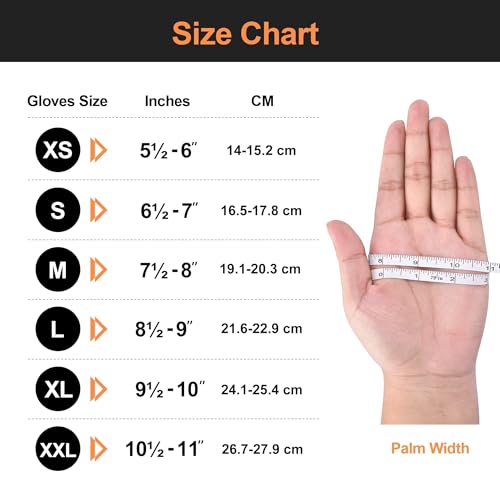 TitanFlex Heavy Duty Orange Industrial Nitrile Gloves with Raised Diamond Texture, Latex Free (6mil/8mil) - color: 03 8mil (1000ct), size: X-Large