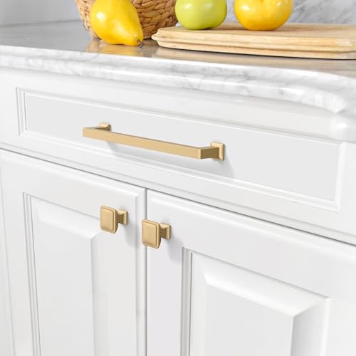 Amerdeco 10 Pack Champagne Bronze Cabinet Pulls 7 Inch Hole Centers Kitchen Cabinet Handles Cabinet Hardware Kitchen Handles for Cabinets Cupboard Handles Drawer Pulls ZH0019 - color: Champagne Bronze, size: 7"/177MM Hole Center