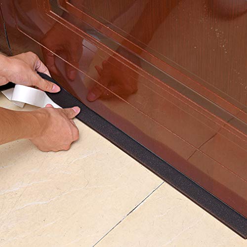 Neoprene Foam Strip Roll by Dualplex, 1" Wide x 10' Long x 1/8" Thick, Weather Seal High Density Stripping with Adhesive Backing – Weather Strip Roll Insulation Foam Strips - size: 1" Wide x 10' Long x 1/8" Thick