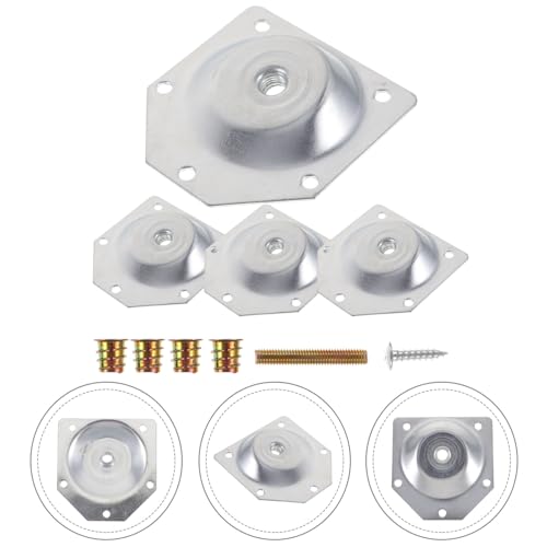 Veemoon Hardware for Solid Wood Legs 4pcs Angled Leg Fixing Plate Bracket for European Style Tables Chairs