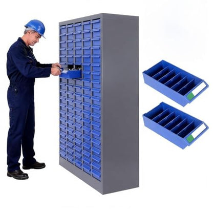 75 Drawers Bolt and Nut Tool Storage Cabinet with ABS Material, 25.8” x 8.66” x 35.4” Parts Cabinet with Label Stickers & Shelves, Parts Cabinet for Tool Hardware Storage, Auto Repair Shop - size: 75 Drawe