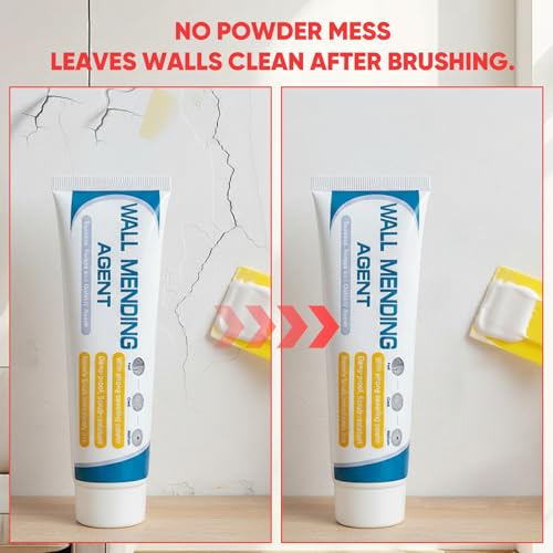 Drywall Patch Repair Kit,Wall Repair Kit for Drywall, Wall Mending Agent Paste to Fix Cracks, Holes & Dents, Waterproof & Damp-Proof, No Powder Mess, Easy Application for Home Maintenance (1 Set)