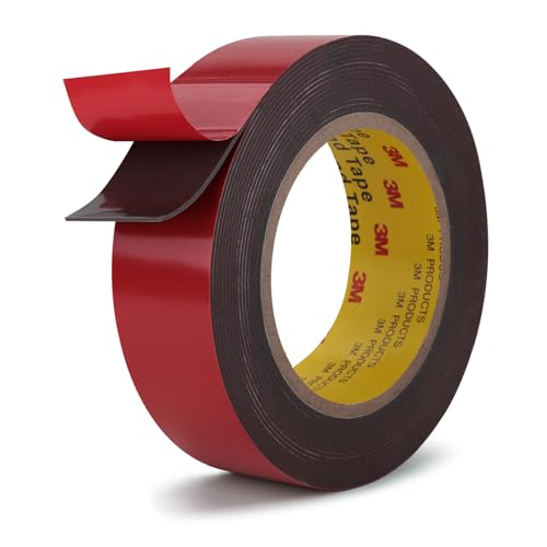 Heavy Duty Double Sided Tape 1" x 13.8 Ft Made of 3M 4611 Gray Strong Adhesive Withstands 450°F for Reliable Waterproof Foam Mounting Tape for Home Office Deco Automotive Metal Glass Bonding - color: Gray, size: 1" X 13.8ft