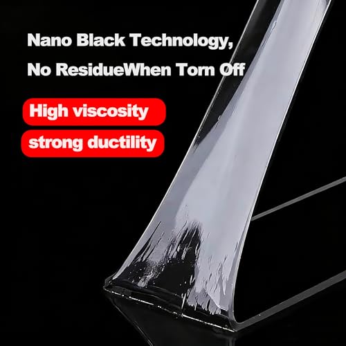 【2 Rolls】 Double Sided Tape Heavy Duty, Nano Clear Mounting Tape, Picture Hanging Poster Carpet Tape for Walls, Dorm Office School Outdoor, Removable Adhesive（9.85FTx1.2in&0.8in - size: 19.7 Feet