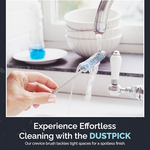 Reusable Microfiber Duster & Crevice Cleaning Brush | Versatile Cleaning Tools for Blinds, Window Tracks, Shutters, Baseboards, Kitchen Gaps | Microfiber Window & Space Cleaner (Pack of 2)