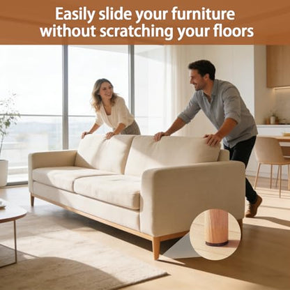 48 PCS Felt Furniture Pads, 1-inch Square Brown Chair Felt Pads, Felt Pads for Furniture Feet to Protect The Floor from Scratches,Reduce Noise (Brown) - size: Square 48PCS-Brown