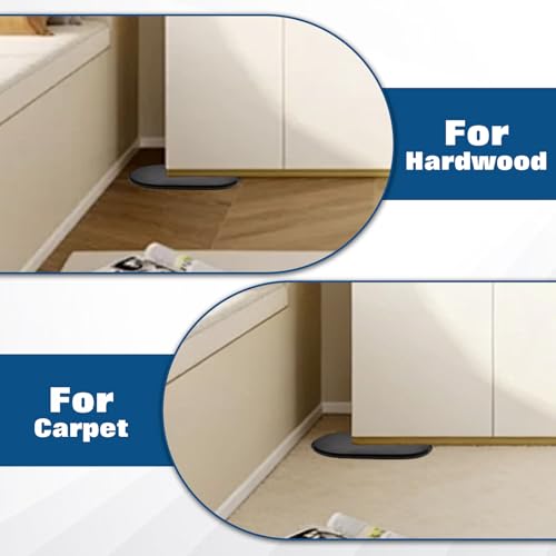 8 Pack Large Furniture Movers Sliders for Carpet and Hardwood Floors, 9 1/2" x 5 3/4" Reusable Oval Plastic Moving Pads for Heavy Furniture Sliders, Effortless Moving and Surface Protection