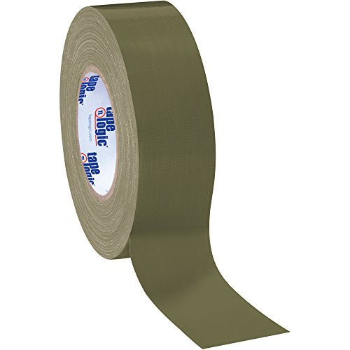 Aviditi (3 Rolls) Tape Logic 2 Inch x 60 Yards Multipurpose Duct Tape, Olive Green, 10.0 Mil Thick - for Temporary Repairs, Labeling, Patching, Marking and Social Distancing - color: Olive Green, style: 3 Pack