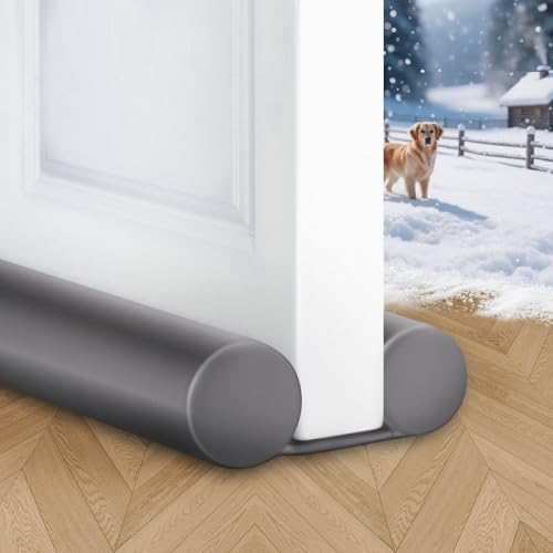 MAXTID Large Door Draft Blocker 36" Grey Bottom Door Draft Stoppers for Bottom Weather Stripping Shower Door Seal Strip Under Gap Filler Doors Sweep Interior Doors - color: Gray, size: 36"