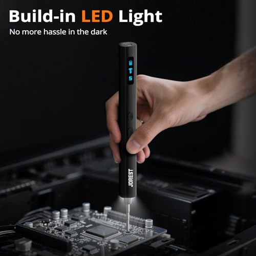 JOREST 155 in 1 Mini Electric Screwdriver Cordless, Precision Power Screwdriver Set, 5 Torque Levels (Max 0.75N.m), Gifts for Men, Magnetic Repair Tool Kit for iPhone, PC, Laptop, PS4 PS5, Xbox, Watch - style: 155 in 1 Electric