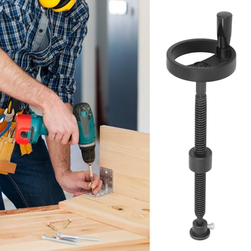 Workbench Vise Screw, T18 Self Locking Good Bearing Bench Screw with 100mm Handwheel, Heavy Duty DIY Vise Tool, Woodworking Machinery Press Clamp for Woodworking Projects (Black) - size: 220mm