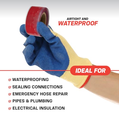 Bond It Rescue Tape, Self-Fusing Silicone Tape, Emergency Plumbing Pipe & Radiator Hose Repair, Electrical Insulation, Waterproof, 950PSI, 1" Width x 36' Length x 0.02" Thick, Black - color: Black, size: 1" x 36' x 20mil