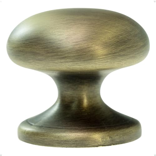 trust4care 4-Pack 1.5 Inch Large Brushed Antique Brass Bi-fold Closet Door Knobs with Wide Base,Weathered Gold Dresser Kitchen Cabinet Doorknobs, Furniture Drawer Vingtage Pulls Handles - color: Bronze, size: Set of 4