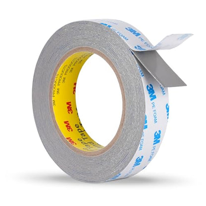 3M Double Sided Tape Heavy Duty 1'' × 20Ft, PE Foam Removable Mounting Tape, Waterproof Wall-Safe Tape for Poster, LED Strip Lights, Home Decor, Signs, DIY, Indoor & Outdoor Use - size: 1" X 20ft
